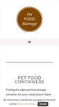 Mobile Screenshot of petfoodstorageonly.com
